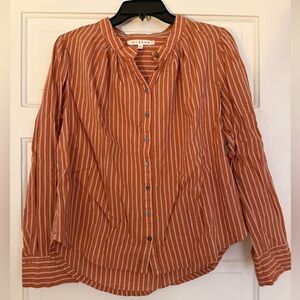 XiRENA stripe hailey button down in fireside- size xs